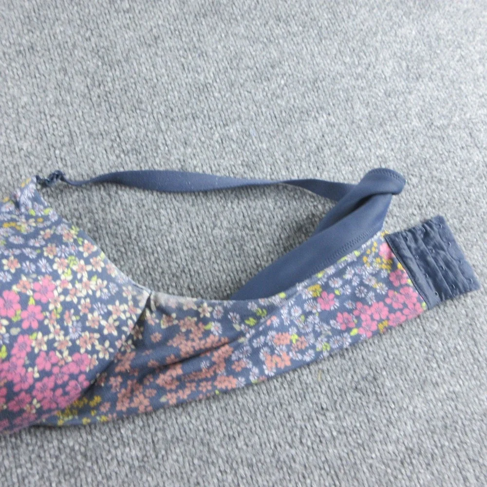 Cacique Lightly Lined Balconette Bra Womens 44DD Floral T-Shirt Underwire Smooth